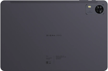 Планшет Digma Pro Zoom T606 (1.6) 8C RAM8Gb ROM256Gb 10.1" IPS 1920x1200 4G 2Sim Android 14 темно-серый 13Mpix 5Mpix BT WiFi microSD 1Tb 7000mAh 24hr 94hrs