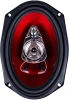 Колонки автомобильные Kicx SP 693 200Вт 92дБ 4Ом 16x23см (6x9дюйм) (ком.:2кол.) коаксиальные трехполосные