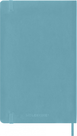 Блокнот Moleskine CLASSIC SOFT QP618B35 Large 130х210мм 192стр. нелинованный мягкая обложка голубой