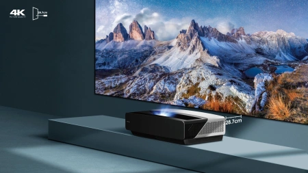 Телевизор LED Hisense 100" Laser TV 100L5F черный 4K Ultra HD 100Hz DVB-T DVB-T2 DVB-C DVB-S DVB-S2 WiFi Smart TV
