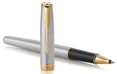 Ручка роллер Parker Sonnet Core T527 (CW1931506) Stainless Steel GT M черн. черн. подар.кор.
