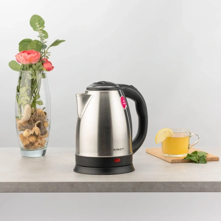 Чайник электрический Scarlett SC-EK21S26 1.8л. 1800Вт серебристый (корпус: нержавеющая сталь)