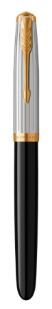 Ручка перьев. Parker 51 Premium (CW2169030) Black St.Steel GT F сталь нержавеющая подар.кор.