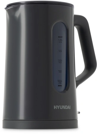 Чайник Hyundai HYK-G4508 1.5л. 1700Вт серый/прозрачный (стекло)