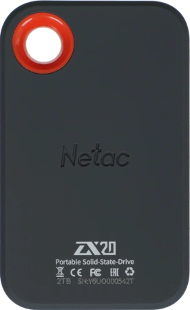 Накопитель SSD Netac USB-C 2TB NT01ZX20-002T-32BL ZX20 2.5" синий