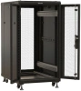 Шкаф серверный Hyperline (TTBR-2266-DD-RAL9004) напольный 22U 600x600мм пер.дв.перфор. задн.дв.перфор. 2 бок.пан. 1000кг черный 510мм 1166мм IP20 сталь