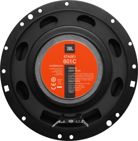 Колонки автомобильные JBL Stage1 601C (без решетки) 200Вт 90дБ 4Ом 16см (6дюйм) (ком.:4кол.) компонентные двухполосные
