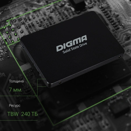 Накопитель SSD Digma SATA III 512Gb DGSR2512GS93T Run S9 2.5"