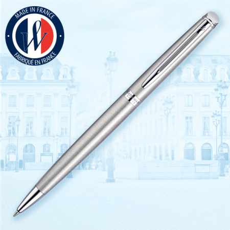 Ручка шариков. Waterman Hemisphere (CWS0920470) Steel CT M син. черн. подар.кор.