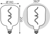 Лампа филам. Gauss Filament V140 5Вт цок.:E27 шар 220B 1800K св.свеч.бел.теп. (упак.:1шт) (1008802105)