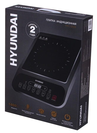 Плита Индукционная Hyundai HYC-0101 черный стеклокерамика (настольная)