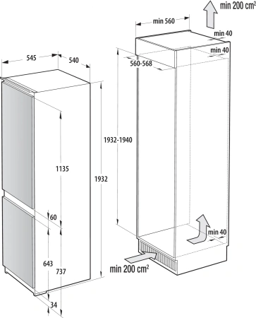 Холодильник Gorenje NRKI519141 2-хкамерн.