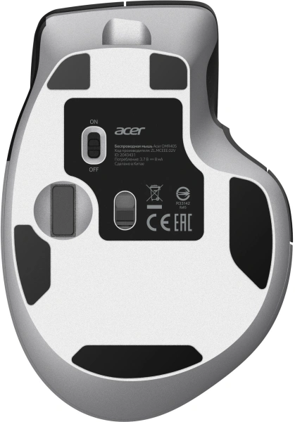 Мышь Acer OMR405 черный оптическая 4800dpi беспров. BT/Radio USB 8but (ZL.MCEEE.02V)