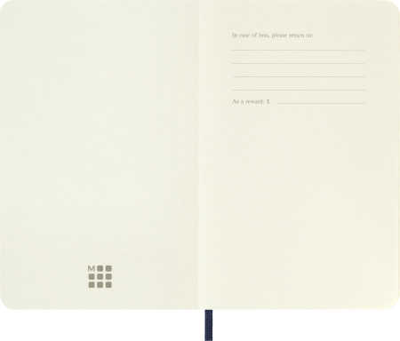 Блокнот Moleskine CLASSIC SOFT QP613B20 Pocket 90x140мм 192стр. нелинованный мягкая обложка синий сапфир
