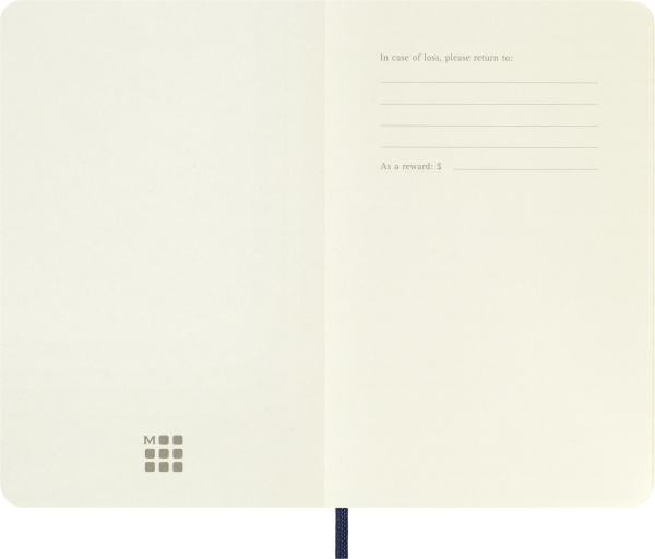 Блокнот Moleskine CLASSIC SOFT QP613B20 Pocket 90x140мм 192стр. нелинованный мягкая обложка синий сапфир