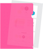 Папка-уголок Бюрократ Double Neon DNECPINK A4 пластик 0.18мм розовый