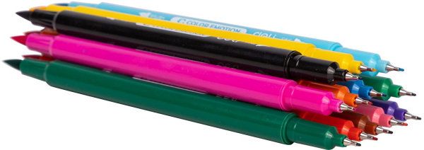 Фломастеры Deli EC151-12 Color Emotion 12цв. пластиковая коробка (12шт.)