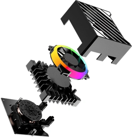 Система водяного охлаждения ID-Cooling Dashflow 360 XT Pro ARGB Soc-AM5/AM4/1200/1700/1851 черный 4-pin 16-34dB Al+Cu 350W Ret