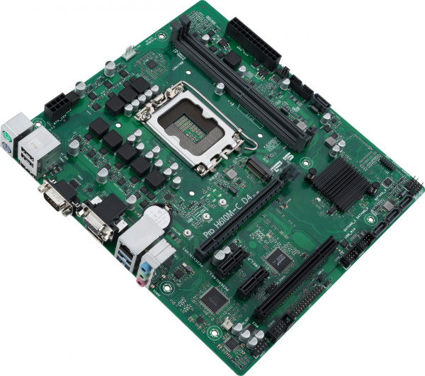 Материнская плата Asus PRO H610M-C D4-CSM Soc-1700 Intel H610 2xDDR4 mATX AC`97 8ch(7.1) GbLAN+VGA+HDMI+DP