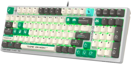 Клавиатура A4Tech Bloody S98 Pixels Green механическая белый/бежевый USB for gamer LED (S98)