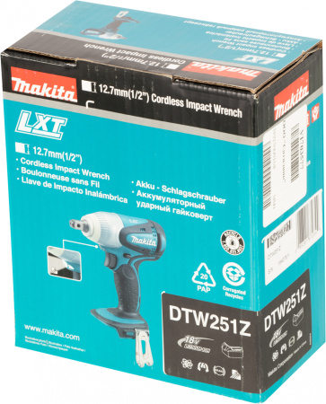 Гайковерт Makita DTW251Z аккум. патрон:квад.1/2"