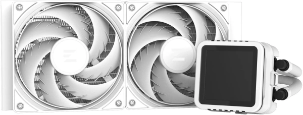 Система водяного охлаждения Zalman Alpha2 A24 DS ARGB Soc-AM5/AM4/1151/1200/2066/2011/1700 белый 4-pin 29.7dB CU LCD 320W Ret (ALPHA2 A24 DS WHITE)
