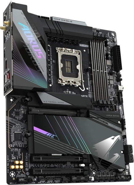 Материнская плата Gigabyte Z790 AORUS PRO X WIFI7 Soc-1700 Intel Z790 4xDDR5 ATX AC`97 8ch(7.1) 5Gigabit RAID+HDMI+DP