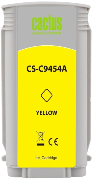 Картридж струйный Cactus CS-C9454A №70 желтый (130мл) для HP DJ Z3100