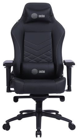 Кресло игровое Cactus CS-CHR-0112BL черный эко.кожа с подголов. крестов. сталь