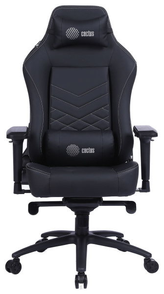 Кресло игровое Cactus CS-CHR-0112BL черный эко.кожа с подголов. крестов. сталь