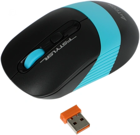 Мышь A4Tech Fstyler FG10 черный/синий оптическая (2000dpi) беспроводная USB (4but)