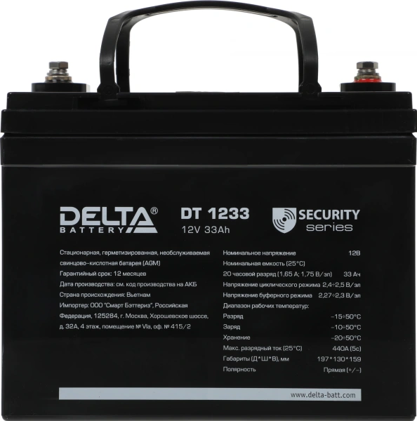 Батарея для ИБП Delta DT 1233 12В 33Ач