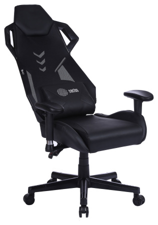 Кресло игровое Cactus CS-CHR-090BL черный эко.кожа/сетка крестов. нейлон