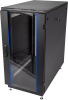 Шкаф коммутационный ЦМО (ШТК-М-18.6.6-1ААА-9005) напольный 18U 600x600мм пер.дв.стекл задн.дв.стал.лист 2 бок.пан. направл.под закл.гайки 270кг черный 455мм 48.6кг 180град. 960мм IP20 сталь