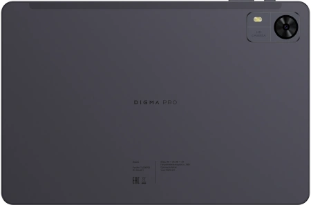 Планшет Digma Pro Zoom T606 (1.6) 8C RAM6Gb ROM128Gb 10.1" IPS 1920x1200 4G 2Sim Android 14 темно-серый 13Mpix 5Mpix BT WiFi microSD 1Tb 7000mAh 24hr 94hrs
