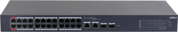 Коммутатор Dahua DH-CS4226-24ET-240 (L2) 24x100Мбит/с 2x1Гбит/с 2xКомбо(1000BASE-T/SFP) 240W управляемый