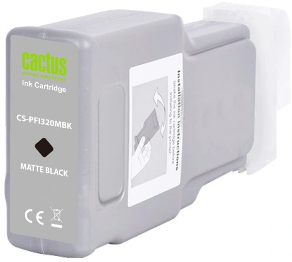 Картридж струйный Cactus CS-PFI320MBK PFI-320MBK черный матовый (300мл) для Canon imagePROGRAF TM-200/TM-200 MFP L24ei/TM-205/TM-300
