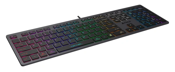 Клавиатура A4Tech Fstyler FX60 серый USB slim LED (FX60 GREY / NEON)
