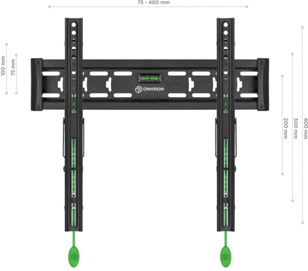 Кронштейн для телевизора Onkron TM5 черный 32"-70" макс.68кг настенный наклон