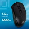 Мышь Оклик 125M черный оптическая (1200dpi) USB (3but)