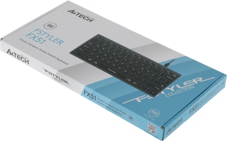 Клавиатура A4Tech Fstyler FX51 серый USB slim Multimedia (FX51 GREY)
