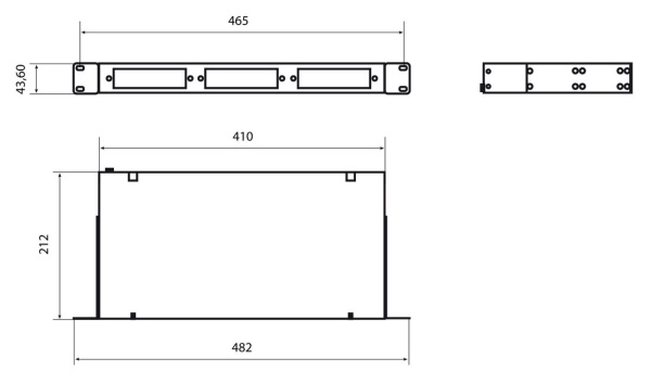 Бокс HyperlineFO-19R-1U-3xSLT-W140H42-24UN-BK FO-19R-1U-3XSLT-W140H42-24UN 19" 1U 24x (упак.:1шт)