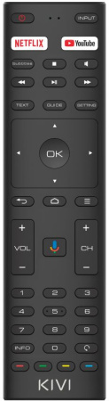 Телевизор LED Kivi 55" 55U740NB Android TV черный 4K Ultra HD 60Hz DVB-T DVB-T2 DVB-C USB WiFi Smart TV