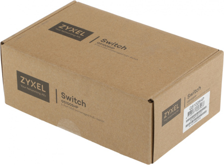 Коммутатор Zyxel GS1005HP GS1005HP-EU0101F 5G 4PoE 4PoE+ 60W неуправляемый