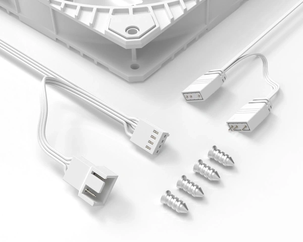Вентилятор ID-Cooling WF-14025-XT ARGB WHITE 140x140x25 4-pin 31.2dB 180gr LED Ret