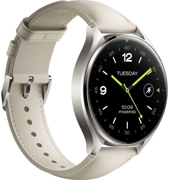 Смарт-часы Xiaomi Watch 2 1.43" AMOLED корп.серый рем.белый разм.брасл.:140-210мм (BHR9306G)