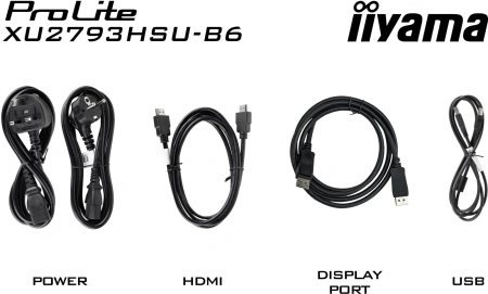 Монитор Iiyama 27" ProLite XU2793HSU-B6 черный IPS LED 1ms 16:9 HDMI M/M матовая 250cd 178гр/178гр 1920x1080 100Hz DP FHD USB 3.8кг