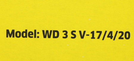 Строительный пылесос Karcher WD 3 S V-17/4/20 1000Вт (уборка: сухая/сбор воды) желтый