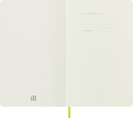Блокнот Moleskine CLASSIC SOFT QP616C2 Large 130х210мм 192стр. линейка мягкая обложка лайм