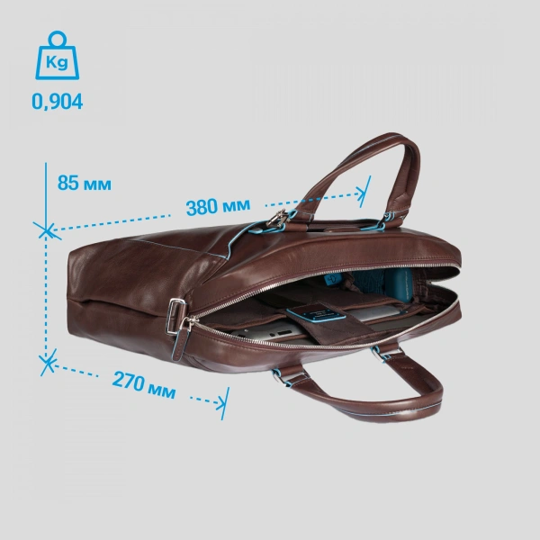 Сумка Piquadro Blue Square CA3335B2/MO коричневый натур.кожа